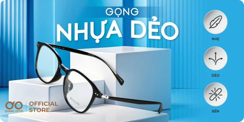 Gọng kính nhẹ TR90 được nhiều người ưa thích