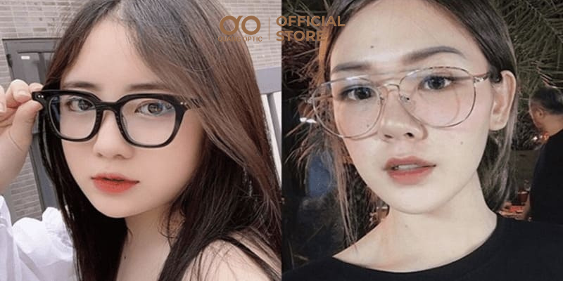 Gọng kính cho nữ mặt tròn che khuyết điểm 4 Sự cân bằng giữa chiều rộng và chiều cao